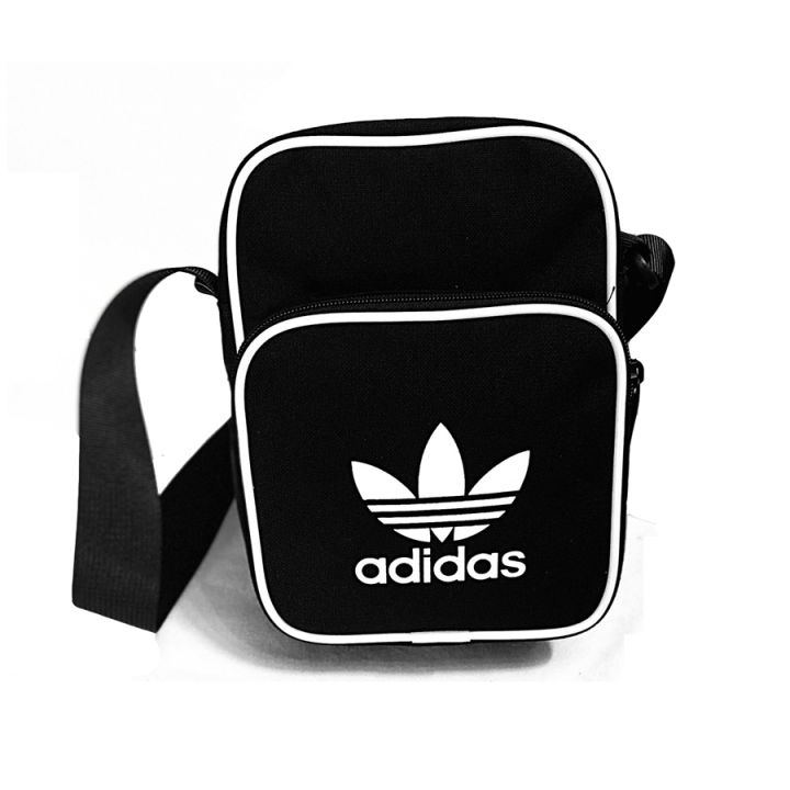 Miễn Phí Vận Chuyển] Túi đeo chéo Adidas Mini Festival Bag Logo Trắng |  