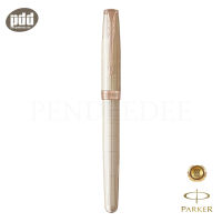 PARKER ปากกาป๊ากเกอร์ หมึกซึม ซอนเน็ต เพรสทีจ ชิเซิล ซิลเวอร์ พิงค์โกลด์ทริม เงินคลิปพิงค์โกลด์ - PARKER Sonnet Fountain Pen Prestige Chiselled Silver PGT