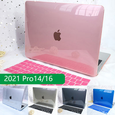 คริสตัลแล็ปท็อปสำหรับ MacBook Pro 14 16นิ้ว A2442 A2485 2021 Touch ID M1 A2337 A2338 A1932 2018ฝาครอบสำหรับ Macbook Air 13 A1466 A1369 Pro Retina 11 12 13 15.4 15 Hard Shell