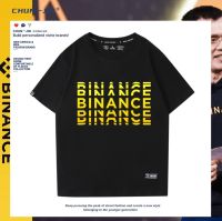 ?2023High quality new style binance cryptocurrency platform Binance Zhao Changpeng Chinas richest man short-sleeved top mens T-shirt half-sleeved trendy