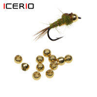 ICERIO 100PCS ss Beads Head for Nymph Streamer Bugs Fly Fishing Tying Materials 2.4mm 2.8mm 3.3mm 3.8mm