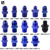 Male AN6 to 1/2 NPT 1/4 NPT 3/8NPT M10*1.5 M20*1.5 Straight Adapter Flare Fitting auto hose fitting Male Oil cooler fitting