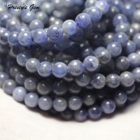 Meihan natural (1 bracelets/set) A Tanzanite Smooth Round Loose Beads Stone For Jewerly Making Design DIY