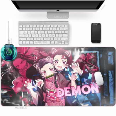 Demon Killer Wireless Charging Mouse Pad แผ่นรองเมาส์ Nezuko Tanjirou พรมอุปกรณ์เสริมสำหรับเกม แผ่นรองเม้าส์ แผ่นรองเม้าส์