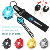 สำหรับ CFMOTO 650NK 400NK 250NK 400GT อุปกรณ์เสริมรถจักรยานยนต์ Key Case ฝาครอบป้องกันและเย็บปักถักร้อยพวงกุญแจ KeyRing