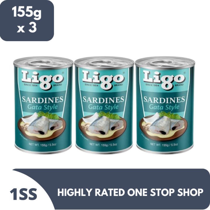 Ligo Sardines Gata Style 155g x 3 Lazada PH
