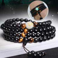 【YF】✠♝  6/8mm Buddha Onyx Men Beads Friend Strand Jewelry