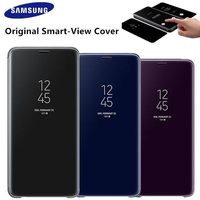 （SPOT EXPRESS） Original Samsung กระจกสมาร์ทวิวเคสแบบฝาพับสำหรับ Galaxy S10/S10 /S9/S8 Plus/Note9/Note8 LED ฝาครอบ S-View กรณี