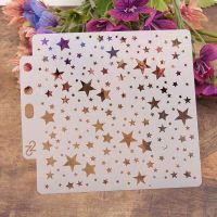 Star Theme Hollow Lace Ruler Embossing Template DIY Photo Album Draw Tool Rulers  Stencils