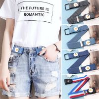 Adjustable Stretch Elastic Waist Band Invisible Cowboy Canvas Belt Buckle-Free Belts for Women Men Jean Pants Without Buckle