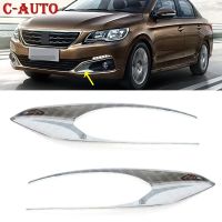 2ชิ้นกระจก ABS รถโครเมี่ยม Sinistro Destro Anteriore Fendineia เคสฝาครอบกล่อง Trim Per Peugeot 301 2017 Accessori ต่อ Parti