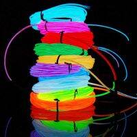 1-5m 10m 3V AA controller Flexible Neon Light Glow EL Draht Seil Rohr band wasserdichte LED Neon Lichter Schuhe Kleidung Auto De