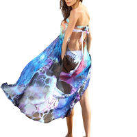 Geoerion2-Female Beach Dress, Tie-Dyed แขนกุดที่ไม่มีสายหนังชุดบิกินี่ Cover Ups สำหรับฤดูร้อน,สีดำ/ สีเหลือง