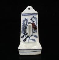 China Blue and white ceramic Oil lamp crafts statue