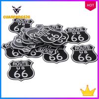 CUANFENGS28 20Pcs 2.873.1นิ้วค่ะ แพทช์ applique เส้นทาง66สหรัฐอเมริกา US Route 66 applique Shape โพลีเอสเตอร์ แพทช์ปักเสื้อผ้าเหล็กบน เสื้อผ้าดีไอวาย เย็บบน/รีดบนแพทช์ สำหรับผู้หญิง