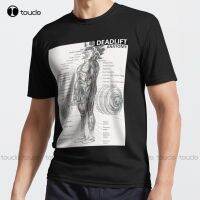 Deadlift Muscle Chart - Anatomy Diagram - Anime Gym Motivational T-Shirt Cooling Shirts For Men Funny Art Streetwear Cartoon Tee