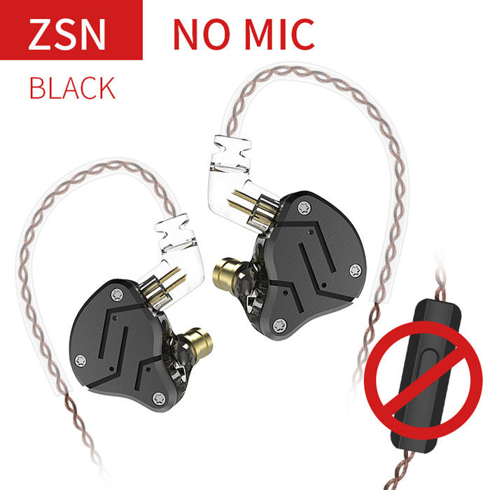 KZ ZSN Metal Earphones Hybrid technology 1BA+1DD HIFI Bass Earbuds In Ear Monitor Headset Sport Noise Cancelling Headphones