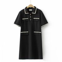 【มีไซส์ใหญ่】Plus Size Womens Vintage Summer Dress Short Sleeve Ladies Elegant Female Dresses Large Size Vestidos