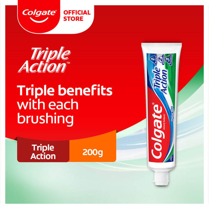 Colgate Triple Action Toothpaste 200g | Lazada