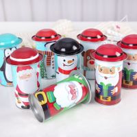 1PCS Christmas Candy Box Cartoon Santa Claus Snowman Storage Can For Cookies Children Gift Boxes Christmas