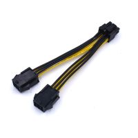 18AWG Dual 6 Pin Female To 8 Pin Male PCI Express GPU card Power Adapter Cable Cables