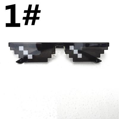 Sun Glasses ผู้ชายผู้หญิง Glasses Glasses Thug Life 8-Bit MLG Pixelated Sunglasses สำหรับผู้เล่น Minecraft