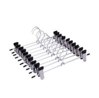 10Pcs Multifunctional Stainless Steel Pants Clip Metal Anti-skid Belt Clip Clothes Hanger Pants Hanger Clothes Hanger Wardrobe Clothes Hangers Pegs