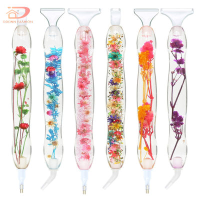ชุดปากกาภาพวาดเพชรเรซินหลากสไตล์สัตว์พร้อมที่ระบายสีภาพวาดเพชรปากกาลูกลื่นดอกไม้แห้งน้ำหนักเบา