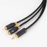 สายเคเบิล RCA HiFi สเตอริโอ2RCA ถึง3.5มม.,สาย AUX แจ็ค RCA 3.5สำหรับโฮมเธียเตอร์สมาร์ทโฟนสาย DVD ใช้สาย Mogami  -