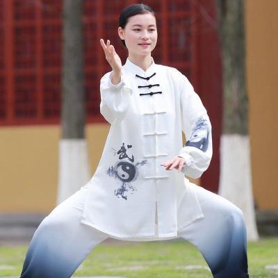 ชุดวูซูกังฟูป่านผ้าไหมเครื่องแบบไทชิชุดจีนโบราณผู้ชายผู้หญิงชุดถังศิลปะการต่อสู้