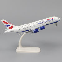 โลหะเครื่องบิน Airliner รุ่น20เซนติเมตร1:400บริติชแอร์เวย์ A380โลหะจำลองวัสดุโลหะผสมการบินจำลองของเล่นเด็กของขวัญ