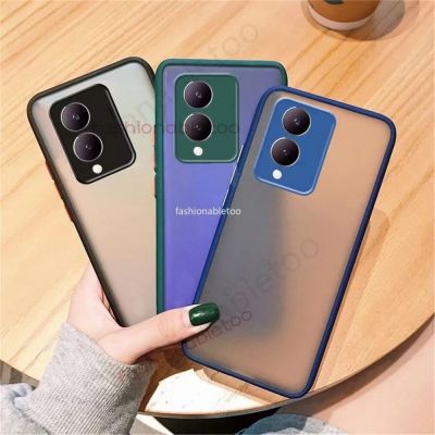 ตรงรุ่น เคส ปุ่มสีผิวด้าน กันรอยกล้อง สำหรับรุ่น VIVO V29E V29 Y27 Y36 Y17S เคสโทรศัพท์กันกระแทก Vivo Y36 4G Y36 5G Y27 5G Y27 4G