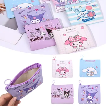 Sanrio Short Wallet For Women Cute Kuromi Hello Kitty MyMelody PU