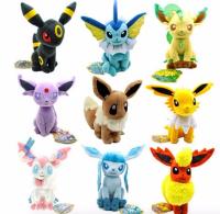 9Pcs/Set Pokemon Glaceon Sylveon Leafe Plush Toys Dolls Soft Stuffed Animals Anime Figure Kids Toys For Children Birthday Gift