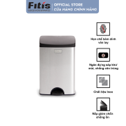 Thùng Rác Fitis Premium - Vuông Đạp Thấp 15L