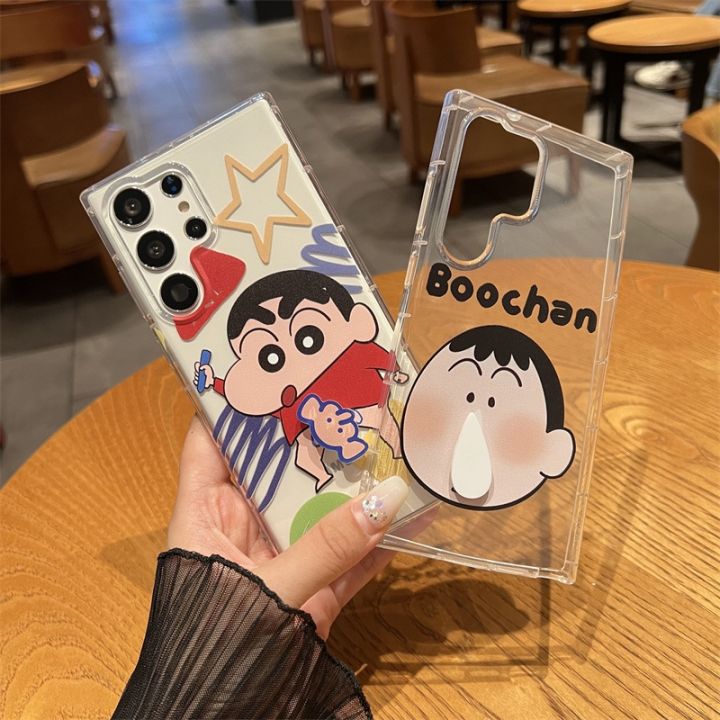 shine-electron-kawaii-crayon-shin-chan-samsung-ใหม่-a32-a51โปร่งใสเพื่อหมุนเคสโทรศัพท์ป้องกันการตกอุปกรณ์ตกแต่งดิจิตอล