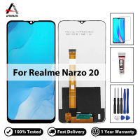 6.5 "Original สำหรับ OPPO Realme Narzo 20 RMX2193จอแสดงผล LCD Touch Screen Digitizer Assembly เปลี่ยนแผงสัมผัสคุณภาพสูง100% ทดสอบดี