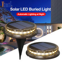 Vimite Solar Outdoor Lighting LED Buried Lamp Waterproof Disc Night Automatic Light White Warm Multi-Color Light For Garden Lawn Step Villa Landscape Decoration