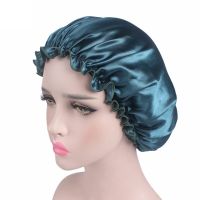 【YF】 Extra Large Print Satin Silk Bonnet Sleep Cap with Premium Elastic Band Women Night Headwrap Hair Loss Cover Accessories