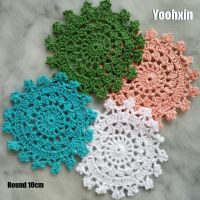 New Round Lace Cotton Table Place Mat Dining Pad Cloth Crochet placemat Cup Mug Tablecloth Tea Coaster Handmade Doily Kitchen