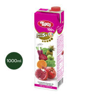 TIPCO Profiber น้ำผักผสมน้ำผลไม้ สูตรน้ำทับทิม Mixed Veggie &amp; Pomegranate 100% ขนาด 1,000 มล.