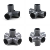 1pc 20mm 32mm Grey Solid PVC Pipe Connectors Garden Water Pipe Tube Joints DIY Home Storage Shelf Stereo PVC Connectors