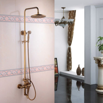 [COD] ระยะไกล Peng ห้องน้ำ โบราณทองแดงทั้งหมด ชุดฝักบัวอาบน้ำ คู่ร้อนและเย็นห้องอาบน้ำฝักบัว โดยตรง