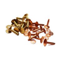 Copper Brass Rivet For Leather With Burrs Washers For DIY Nails Screws  Fasteners