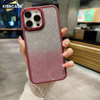 KISSCASE เคสโทรศัพท์อะคริลิคเคลือบอิเล็กโทรเพลทเหมาะสำหรับ IPhone 15 14 13 12 11 Pro Max 15 Plus 14 Plus เคสโทรศัพท์เคลือบอิเล็กโทรเพลท์พร้อมเคสกลิตเตอร์ไล่ระดับสีกันรอยนิ้วมือสำหรับ IPhone 15 Pro Max