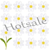 【hot sale】 ┅☄ B15 10Pcs Daisy Flower Iron On Patches Clothing Embroidered Sew Applique Repair Patch Scrapbooking