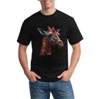 Giraffe T-Shirts Fantastic Grotesque Funny T Shirts O Neck Graphic Tee Shirt Cotton Vintage Tees Big Size