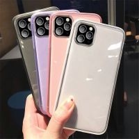 เคสโทรศัพท์มือถือแบบนิ่ม ใส กันกระแทก สีหวาน แฟชั่น สําหรับ IPhone XR XSmax X 6 7 8 6plus 7plus 8plus 11 12 13 14 Pro Max QC7311031