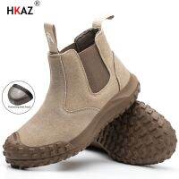 【LZ】❁  Sapatilhas anti-esmagadoras de trabalho para homens HKAZ botas de Kevlar em malha respirável sapatos de segurança à prova de facadas soldador leve Lbx9992