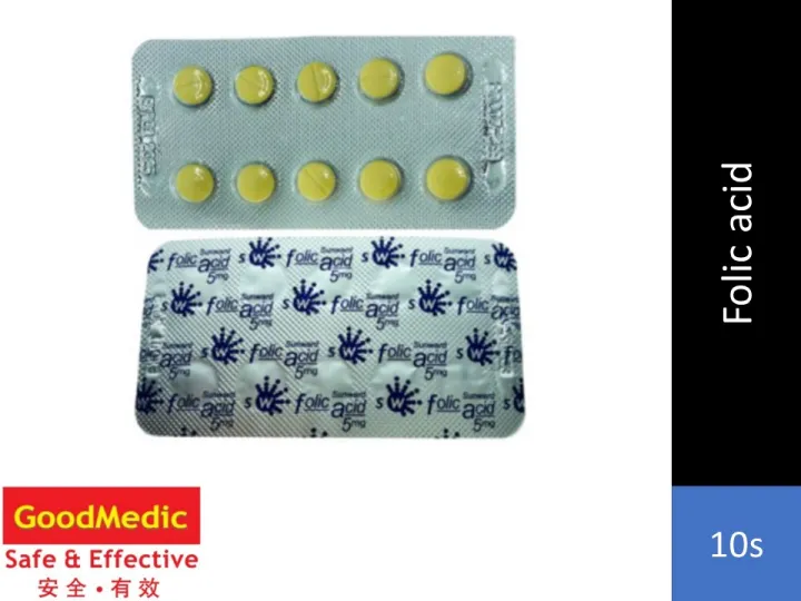 Folic acid 5mg (sunward) (10s) | Lazada